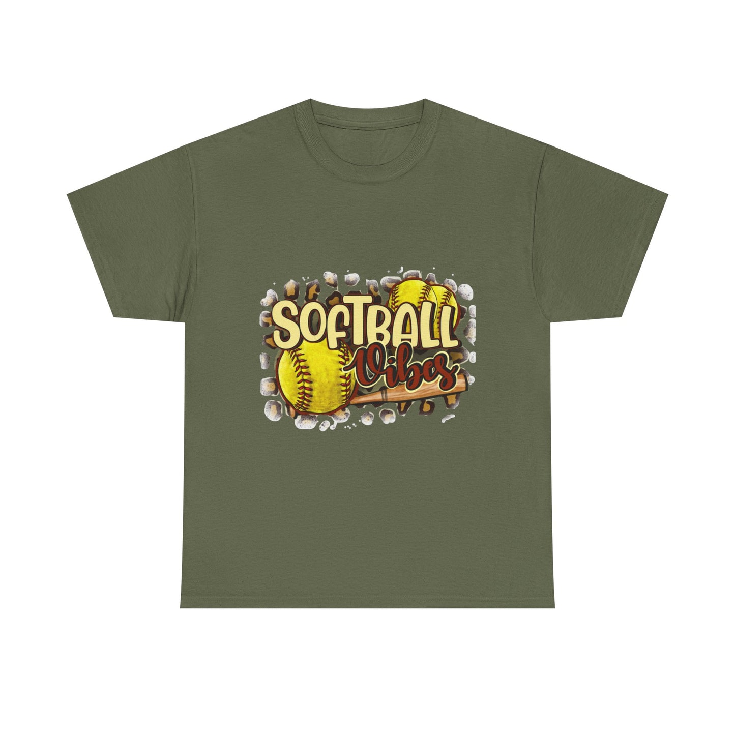 Softball Vibes- Unisex Heavy Cotton Tee