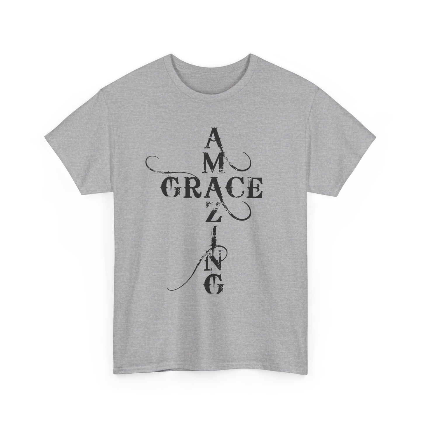 T‑Shirt — “Amazing Grace” Cross Design / “How Sweet the Sound?” Inspirational Gospel Tee