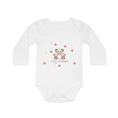 Cute Baby Long-Sleeve Organic Bodysuit with Playful Design, Baby Shower Gift, Infant Clothes, Eco-Friendly Fabric, Gift for New Parents