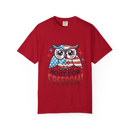 Patriotic 'Hoot for Freedom' Owl T-Shirt