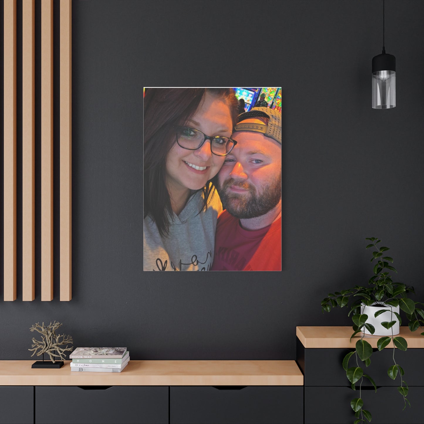 Personalized Stretched Canvas Print, Custom Wall Art, Home Decor, Gift for Couples, Anniversary, Homewarming