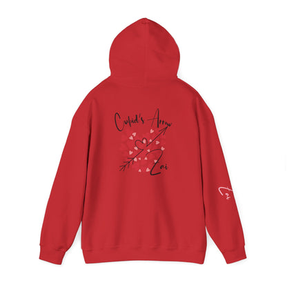 Cupid’s Arrow Lei Hoodie — Heart Arrow Script Pullover for Valentine’s Day