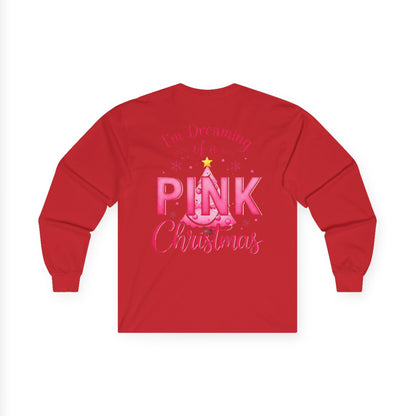 Pink Christmas Unisex Ultra Cotton Long Sleeve Tee