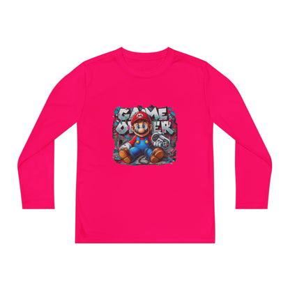 "Game Over" Graphic Youth Long Sleeve Gamer Character Tee
