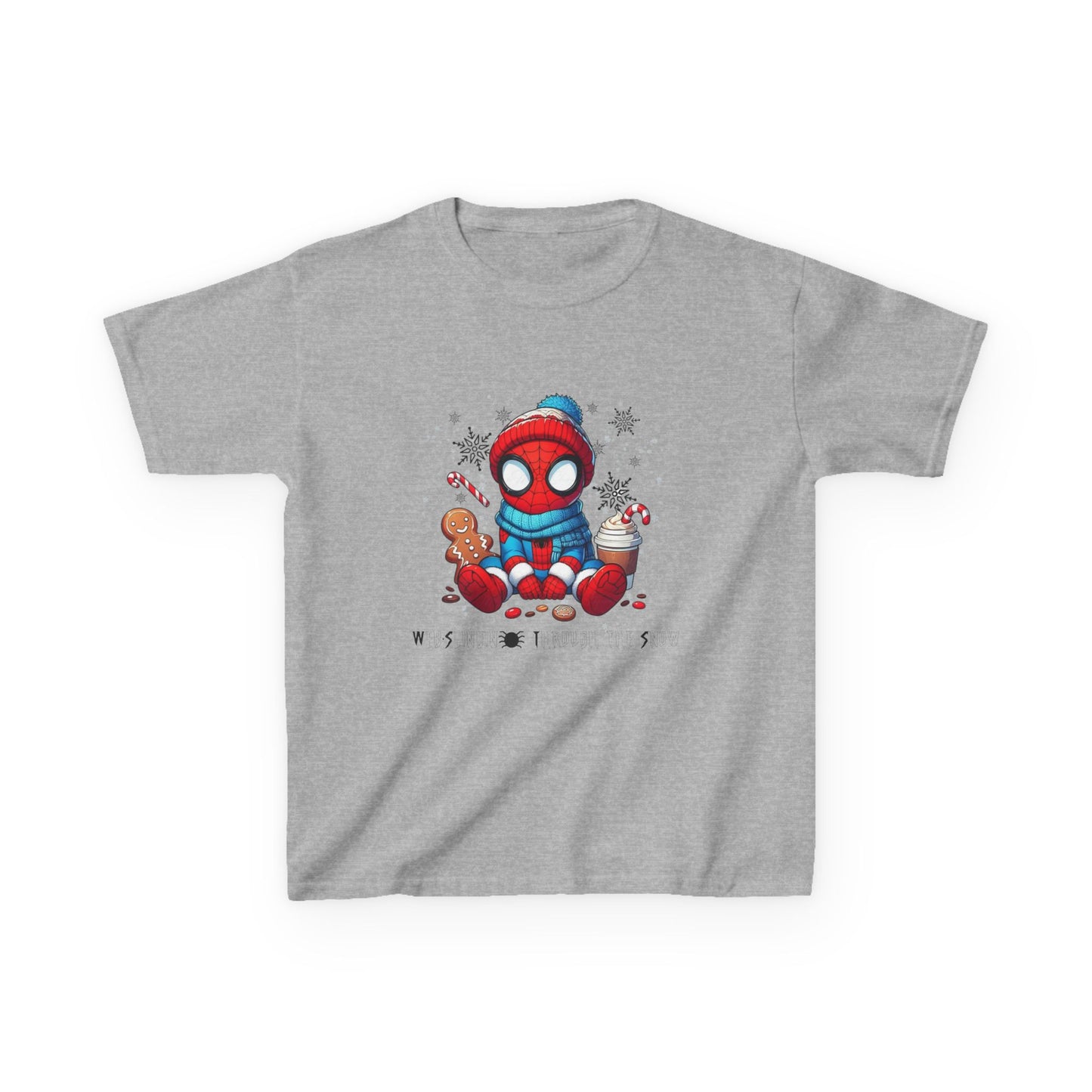 Kids Tee — Cozy Winter Superhero with Cookies & Hot Cocoa
