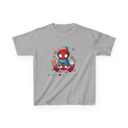 Kids Tee — Cozy Winter Superhero with Cookies & Hot Cocoa