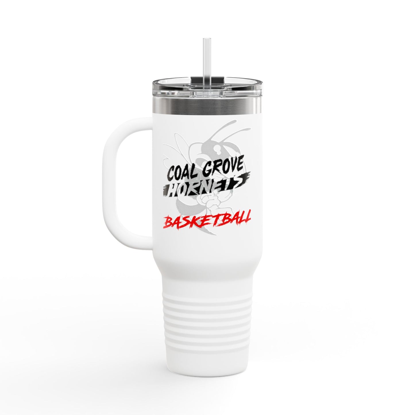 40oz Insulated Travel Mug — Coal Grove Hornets Basketball Team Tumbler