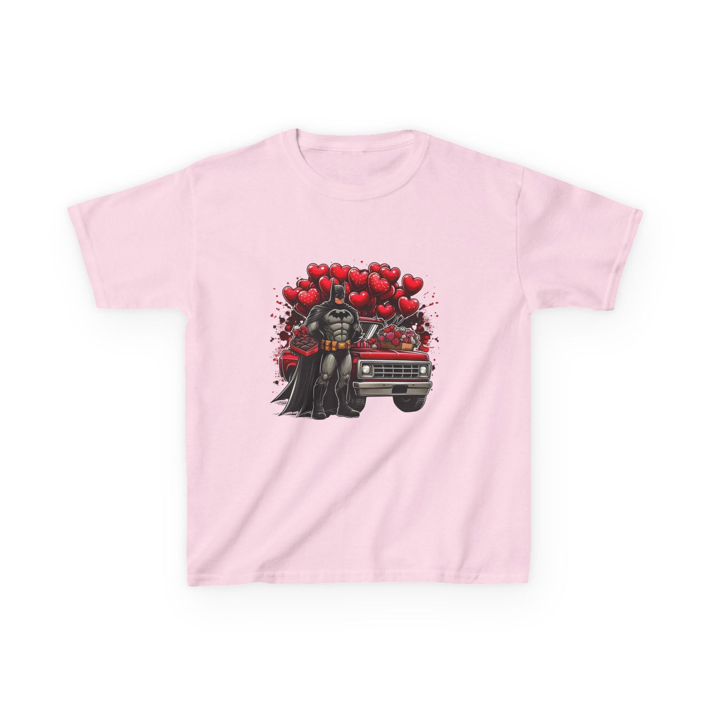 Kids Vader Valentine T‑Shirt — Darth Vader with Hearts and Vintage Car