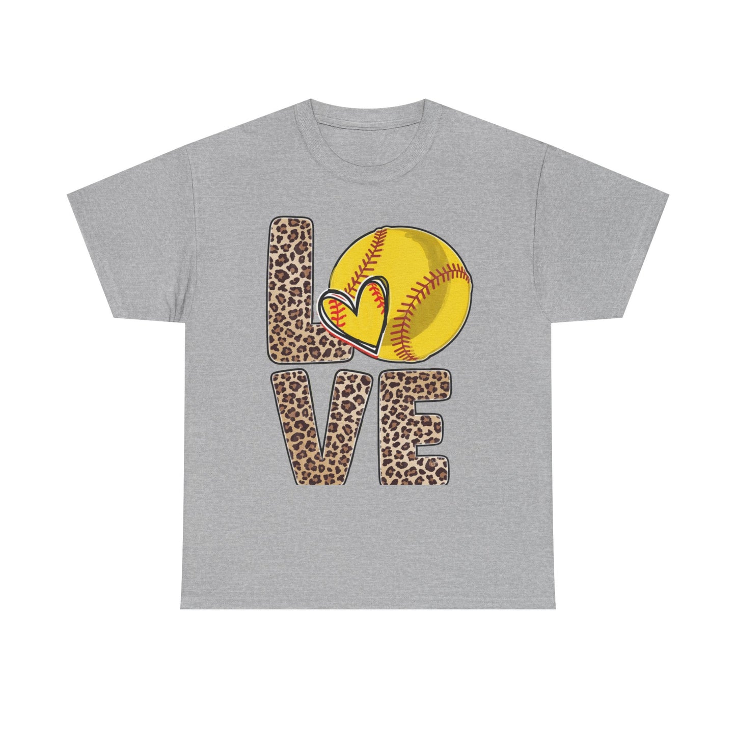 Softball Love Leopard Print T-Shirt