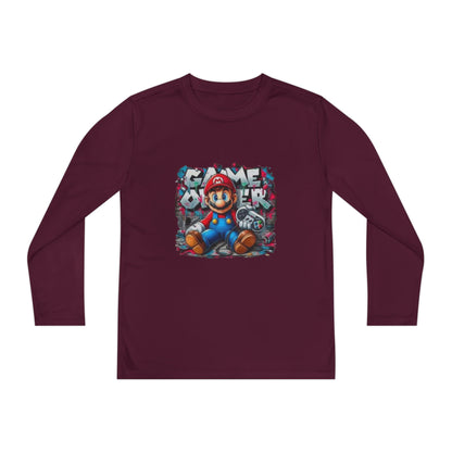"Game Over" Graphic Youth Long Sleeve Gamer Character Tee