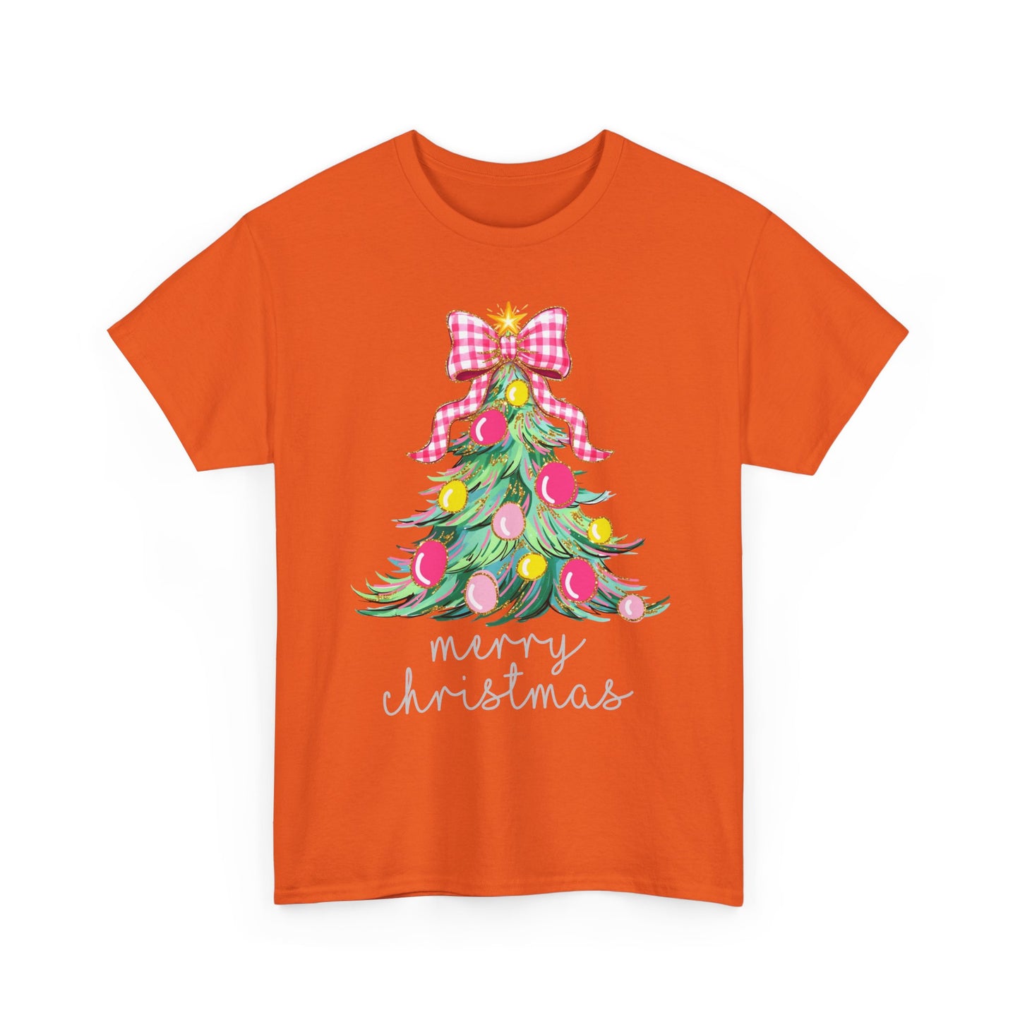 Merry Christmas Tree Unisex Heavy Cotton Tee