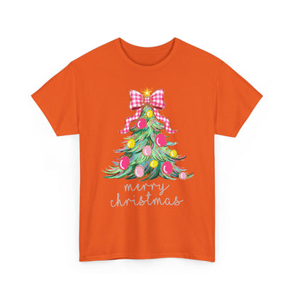 Merry Christmas Tree Unisex Heavy Cotton Tee
