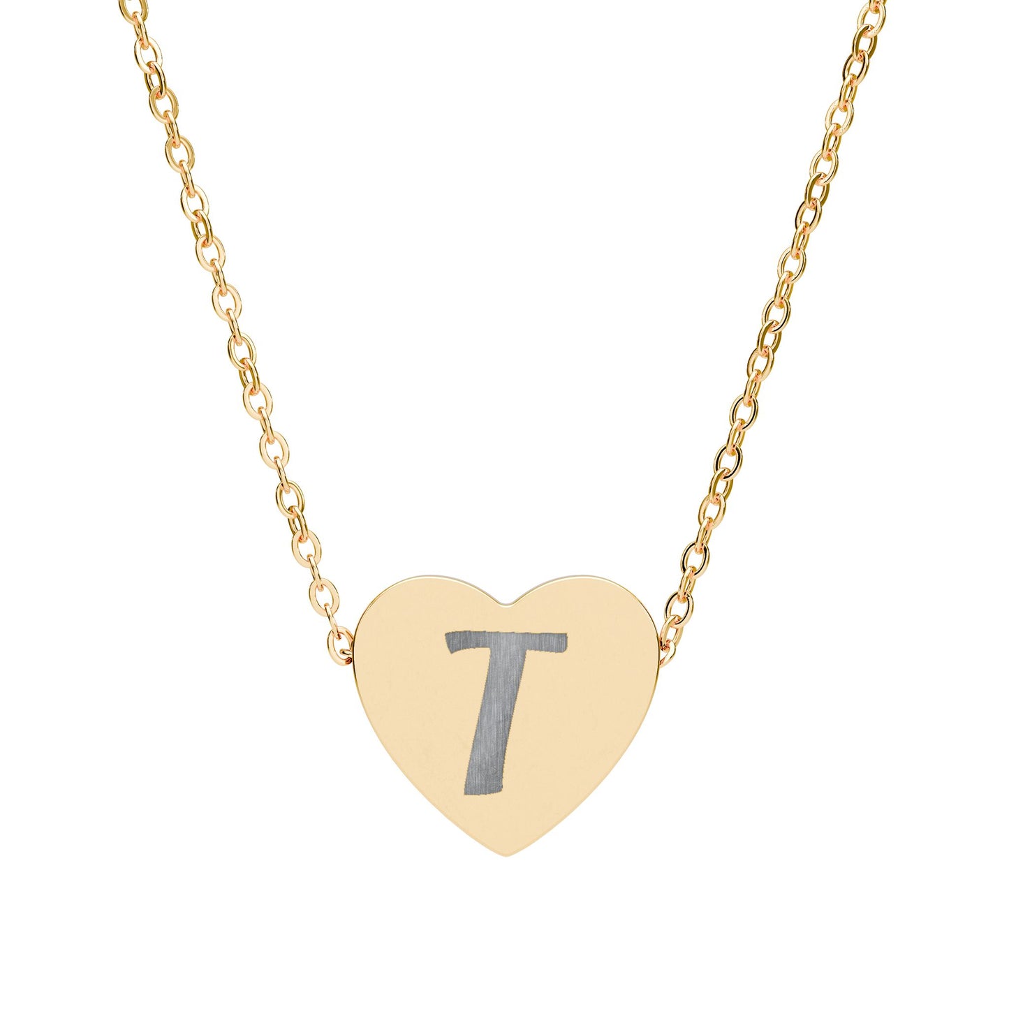 Engravable Heart Necklace — Personalized Initials Pendant