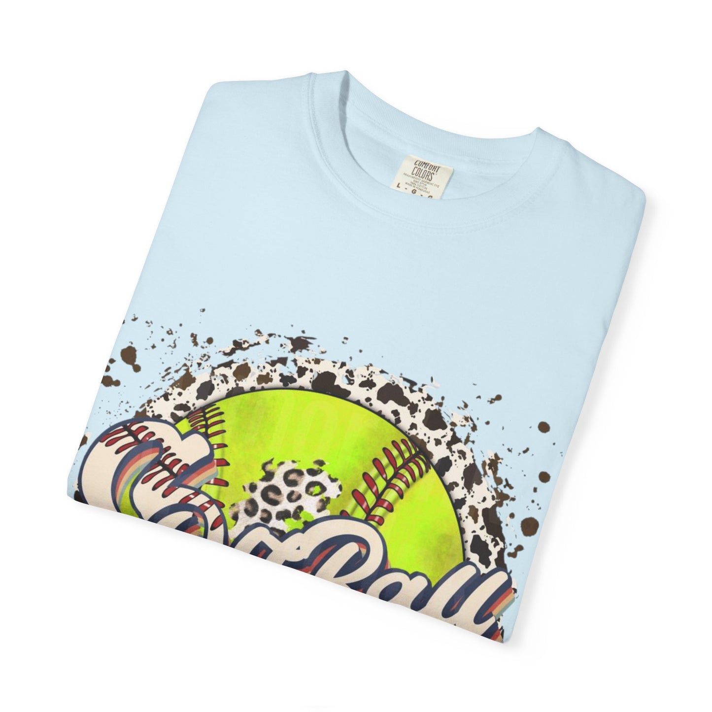 Softball Vintage Graphic T-Shirt — Neon Softball Logo Tee