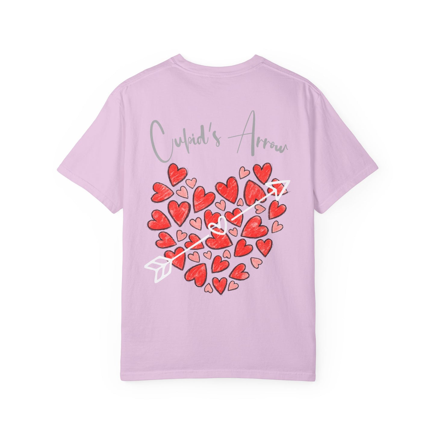 Cupid's Arrow- Sketched Unisex Garment-Dyed T-shirt