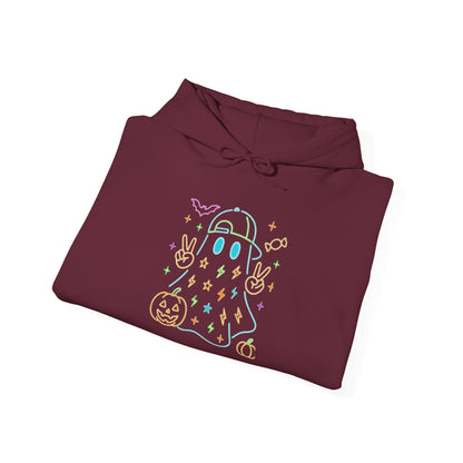 Cute Ghosts Unisex Hooded Sweatshirt | Perfect for Halloween, Cozy Fall Days, Casual Wear, Ghost Lover Gifts, Spooky Season Apparel