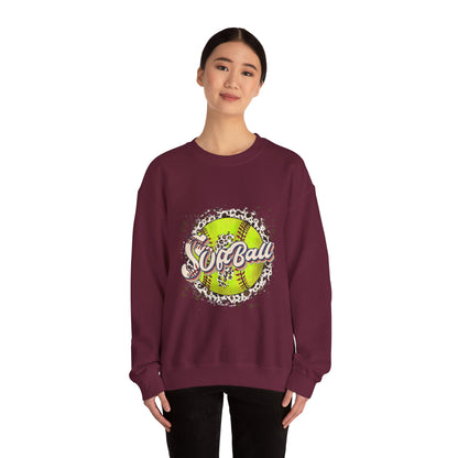 Softball Graphic Crewneck Sweatshirt – Neon Softball Design
