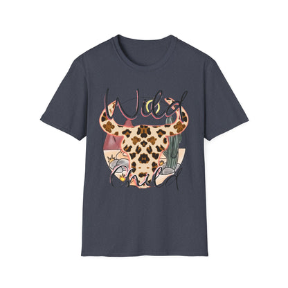 Desert Leopard Cow Skull T-Shirt — Southwestern Sun-Soaked Graphic Tee