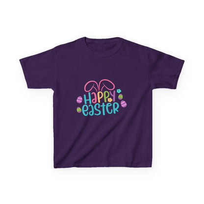 Happy Easter Kids Tee — Bunny Ears & Easter Eggs Holiday Shirt