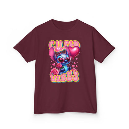 Kids Tee — 'Cupid Vibes' Cute Cartoon Cupid Character Valentine Shirt