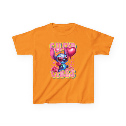 Kids Tee — 'Cupid Vibes' Cute Cartoon Cupid Character Valentine Shirt