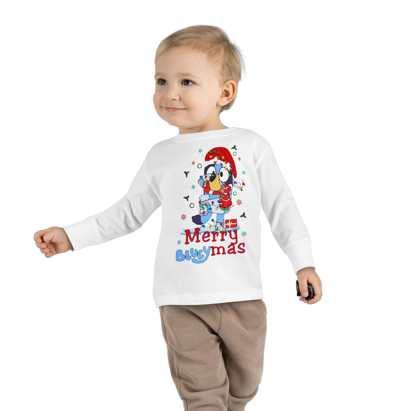 Toddler Tee — Merry BLUEYMAS Christmas Long Sleeve