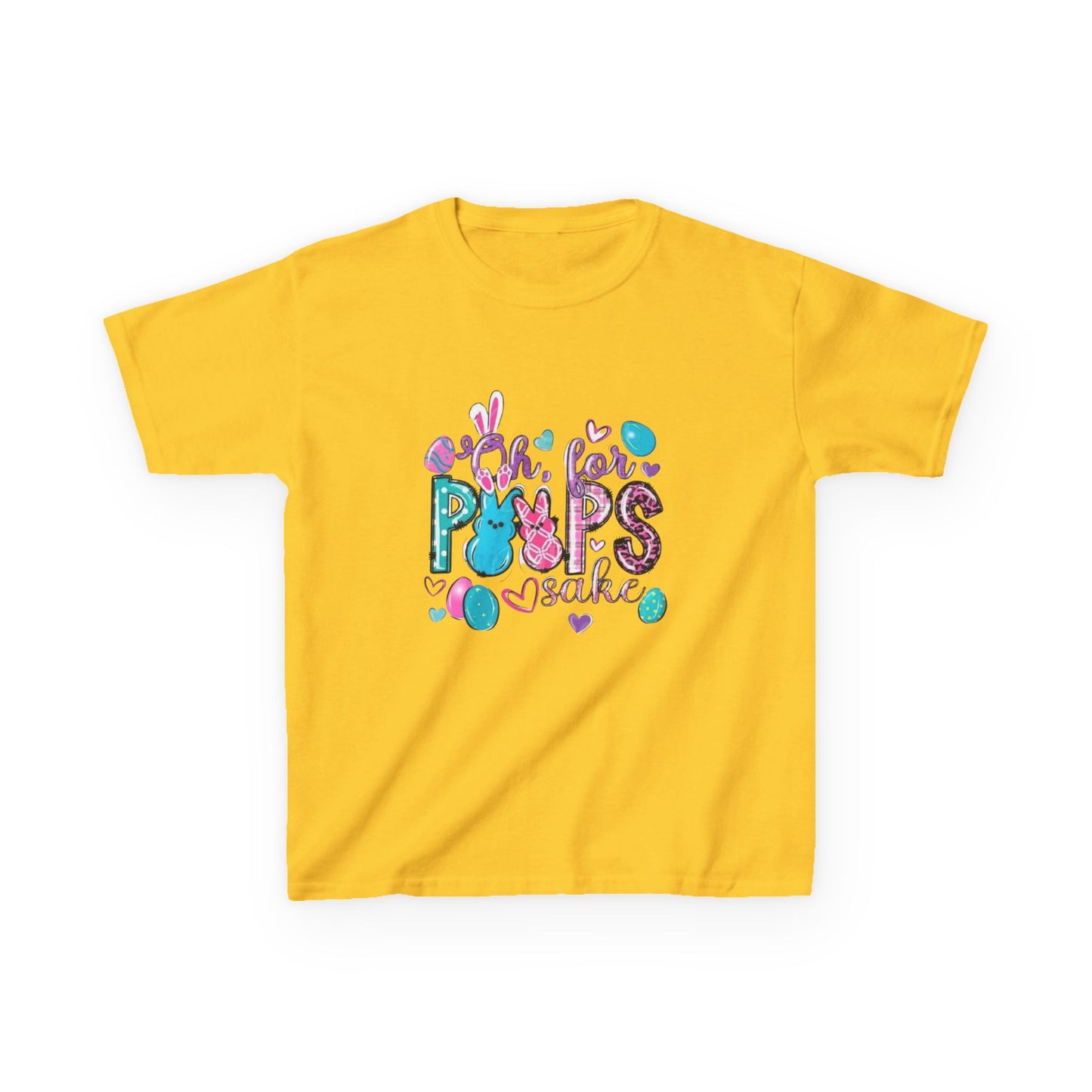 Kids Tee — "Pops" Cute Colorful Bunny Hearts Design (Children’s Graphic T-Shirt)