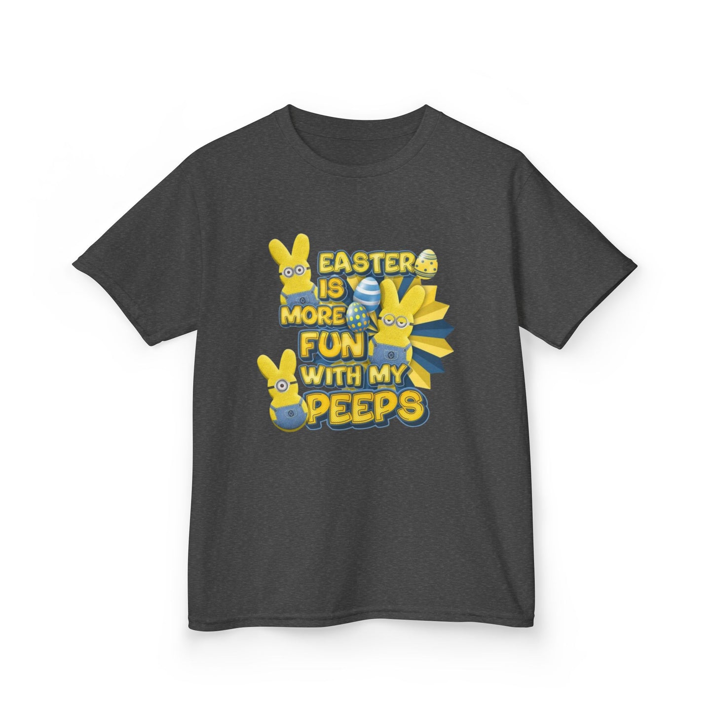 Kids Tee — "Easter Is More Fun With My Peeps" Cute Bunny & Chick Design
