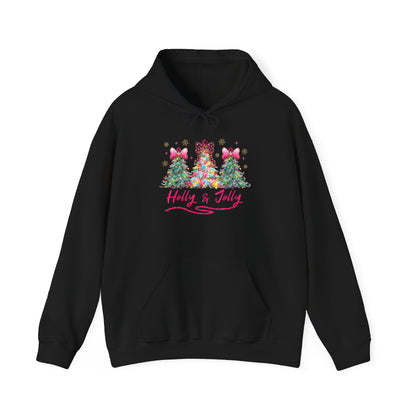 Festive Holly & Jolly Sweatshirt, Unisex Christmas Hoodie, Holiday Gift, Cozy Sweatshirt, Winter Apparel, Casual Wear