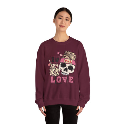 Skull & Flowers 'Ew Love' Crewneck Sweatshirt