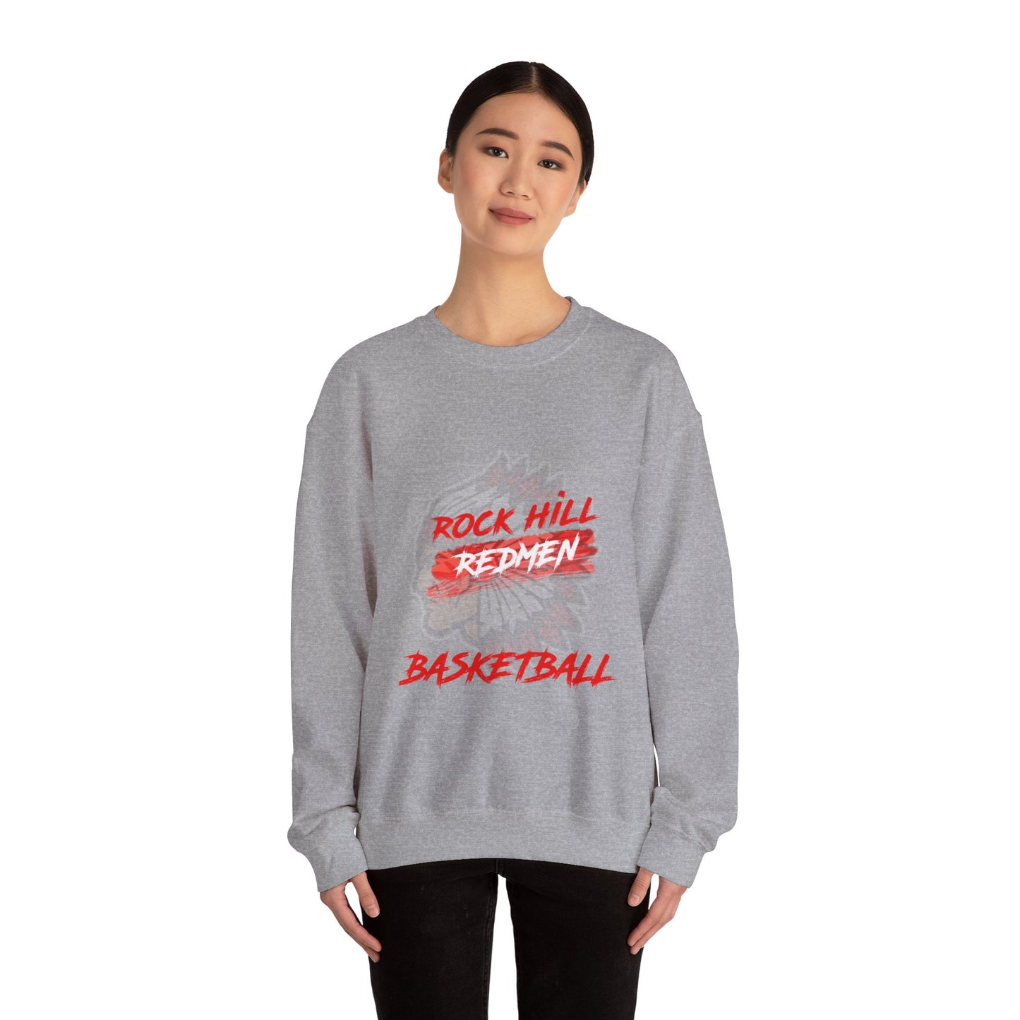 Rock Hill Redmen Basketball Crewneck Sweatshirt