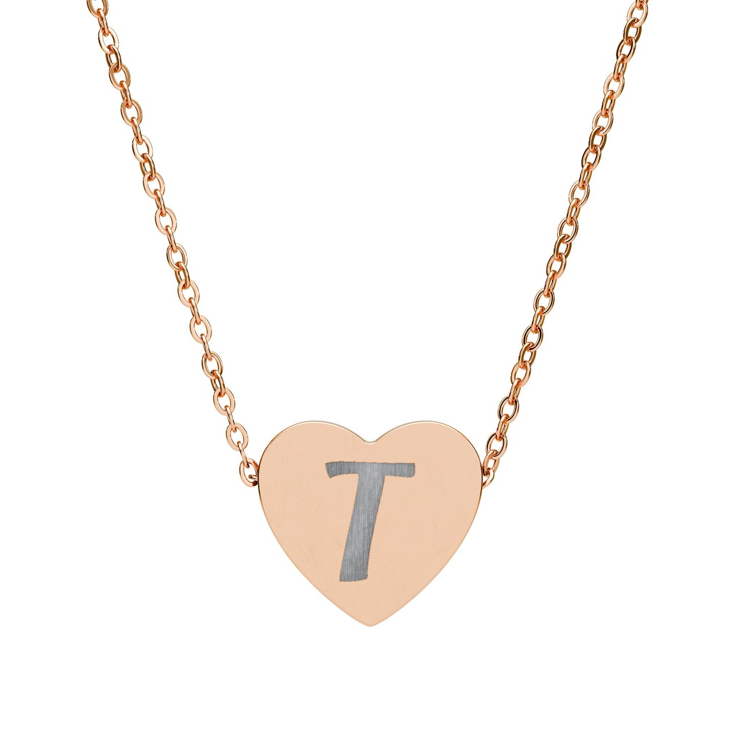 Engravable Heart Necklace — Personalized Initials Pendant