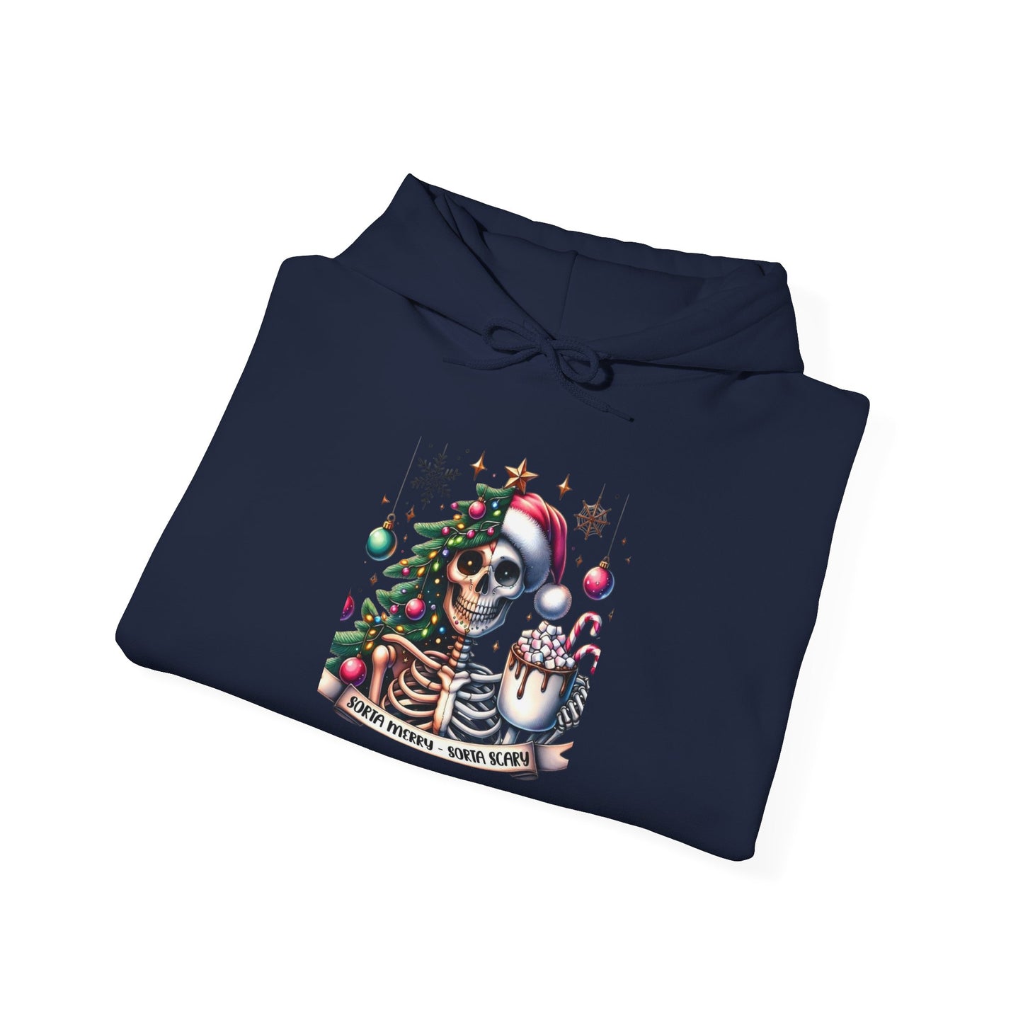Sorta scary,  sorta merry. Unisex Heavy Blend™ Hooded Sweatshirt
