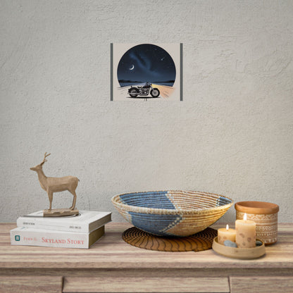 Motorcycle Night Sky Rolled Posters