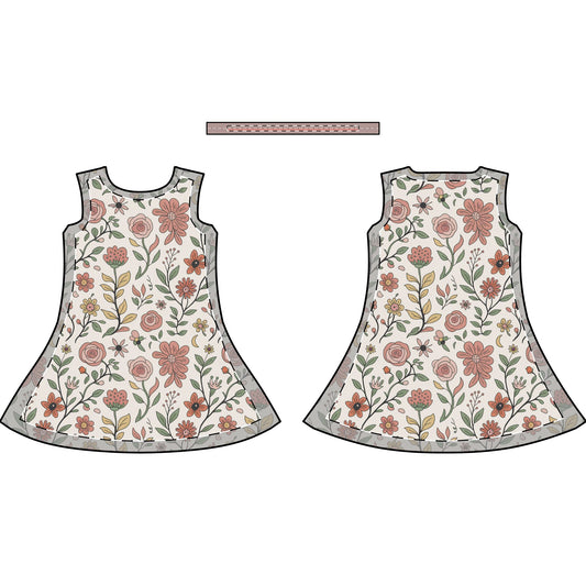 Floral Women's Casual Dress, Bohemian Summer Dress, Vintage Style Floral Dress, Spring Fashion, Garden Party Dress, Relaxed Fit Dress