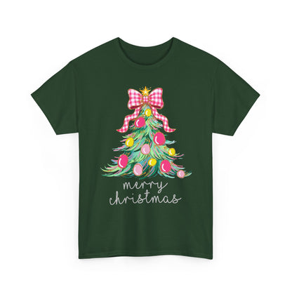 Merry Christmas Tree Unisex Heavy Cotton Tee