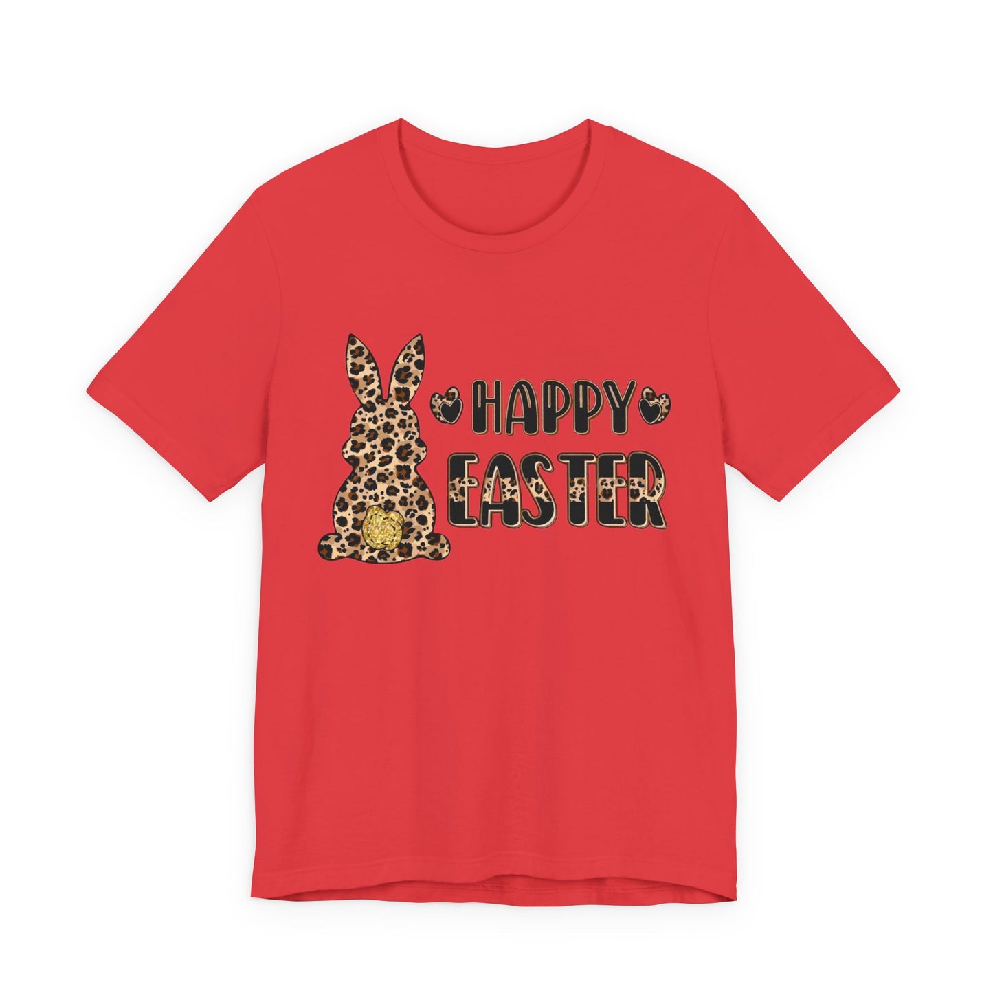 Leopard Print 'Happy Easter' Bunny Tee