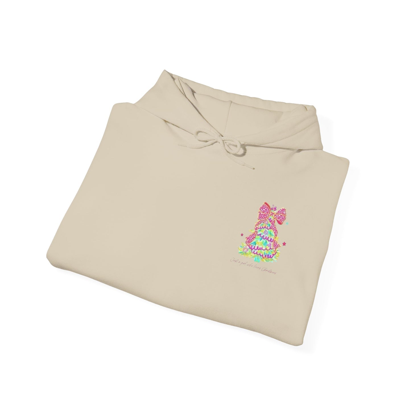 Just a Girl Who Loves Christmas- Whimsical Hooded Sweatshirt