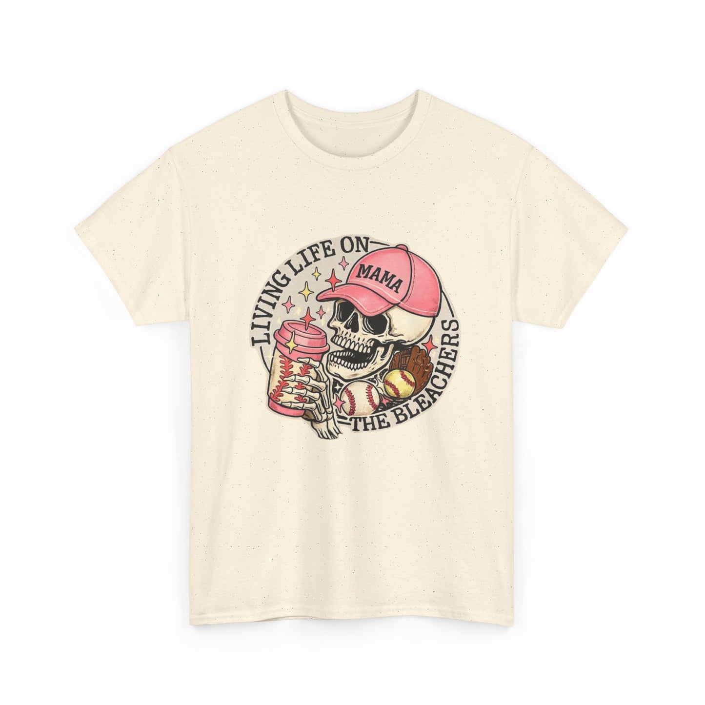 Living Life SPORTS MOM Skull Tee — Mama Cap Vintage Surf School Shirt