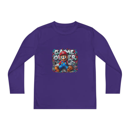 "Game Over" Graphic Youth Long Sleeve Gamer Character Tee