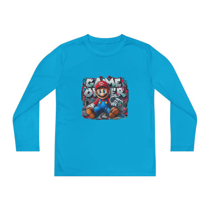 "Game Over" Graphic Youth Long Sleeve Gamer Character Tee