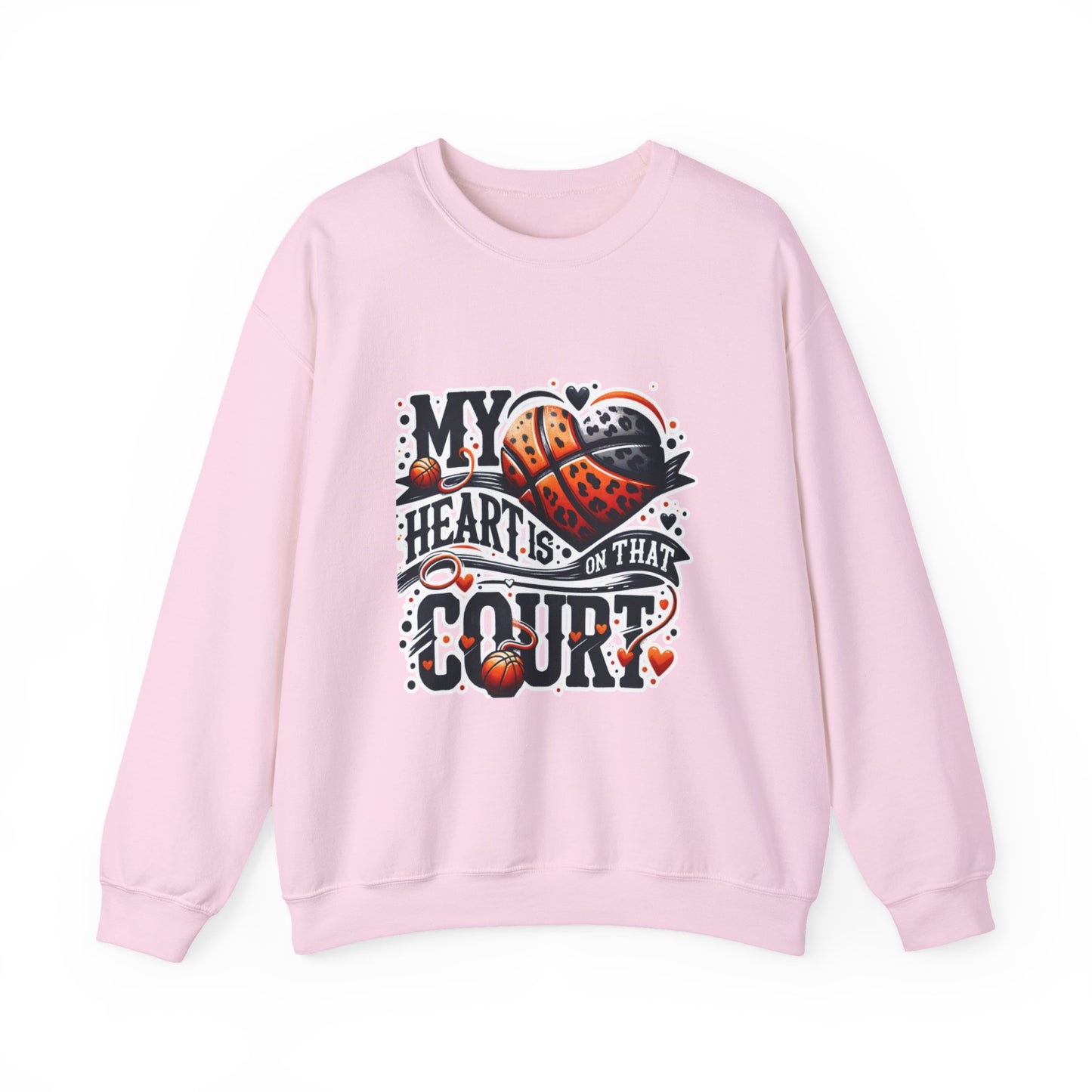 My heart is on that court - 🩷 Crewneck Sweatshirt