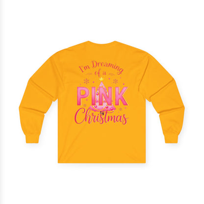 Pink Christmas Unisex Ultra Cotton Long Sleeve Tee