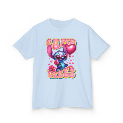 Kids Tee — 'Cupid Vibes' Cute Cartoon Cupid Character Valentine Shirt