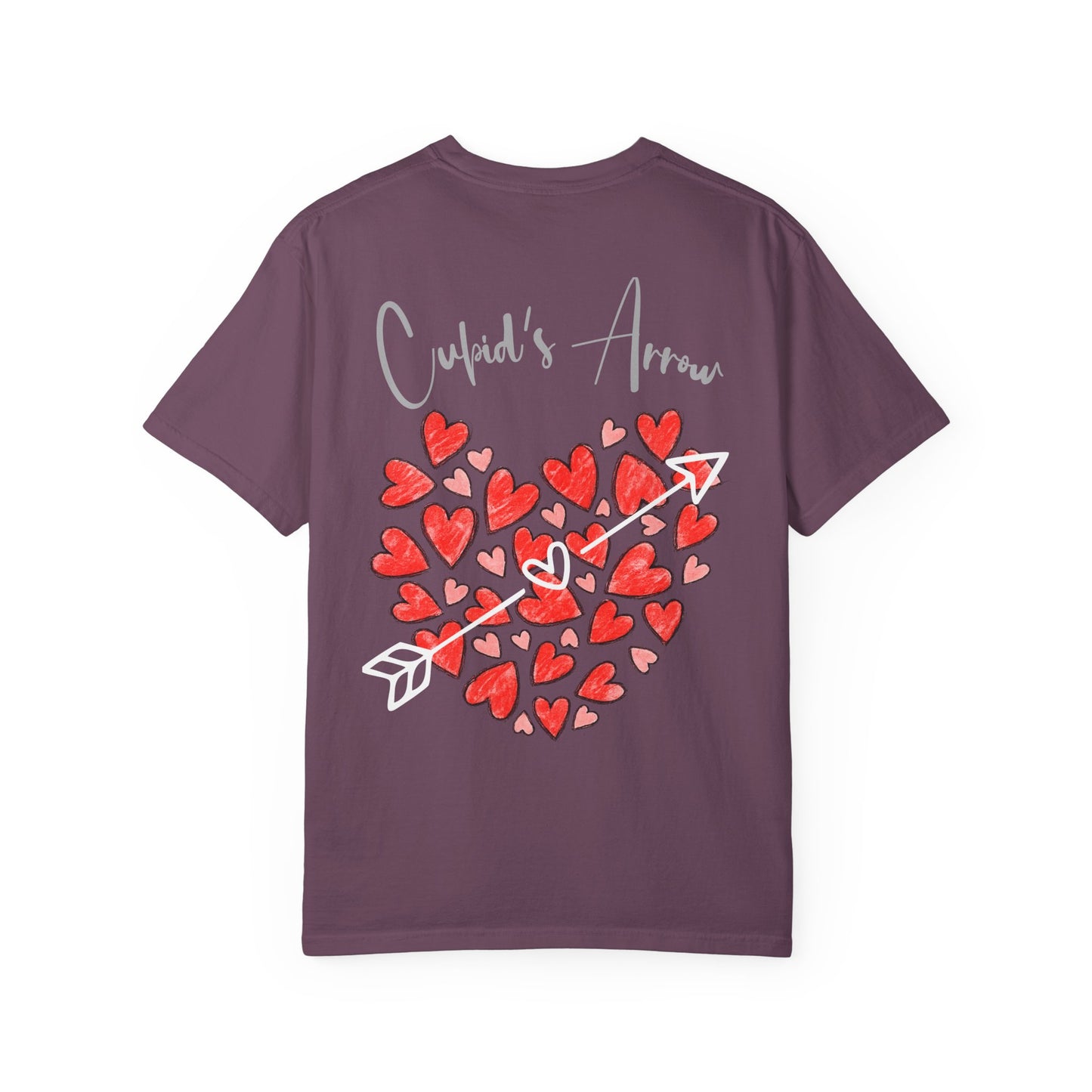 Cupid's Arrow- Sketched Unisex Garment-Dyed T-shirt