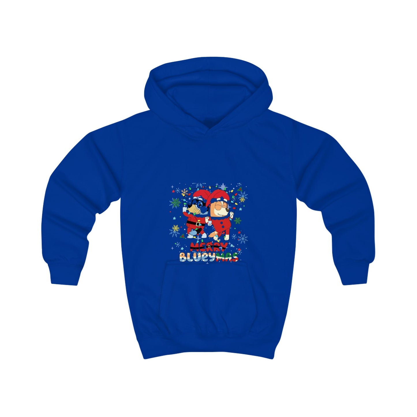 Kids Hoodie - Merry BLUEYMAS Holiday Sweatshirt