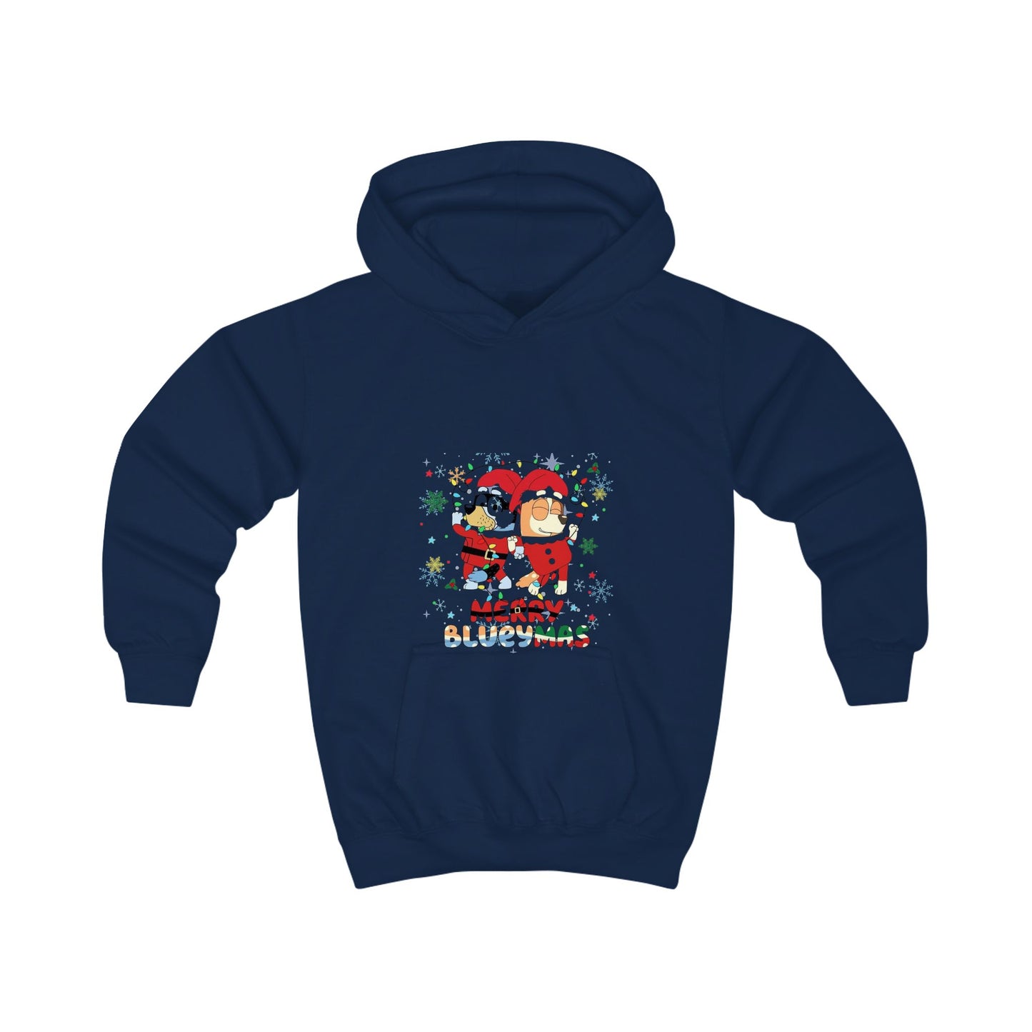 Kids Hoodie - Merry BLUEYMAS Holiday Sweatshirt