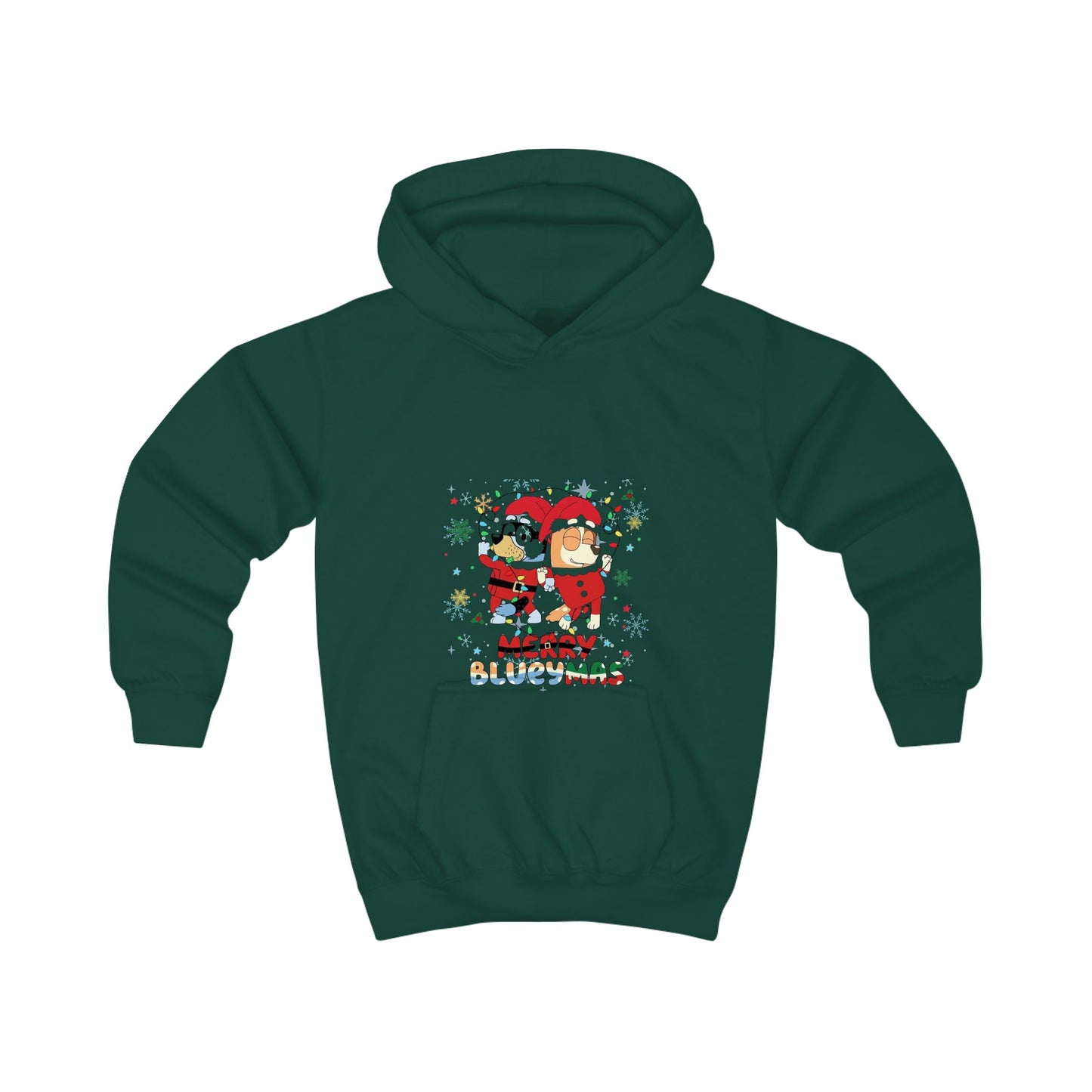 Kids Hoodie - Merry BLUEYMAS Holiday Sweatshirt