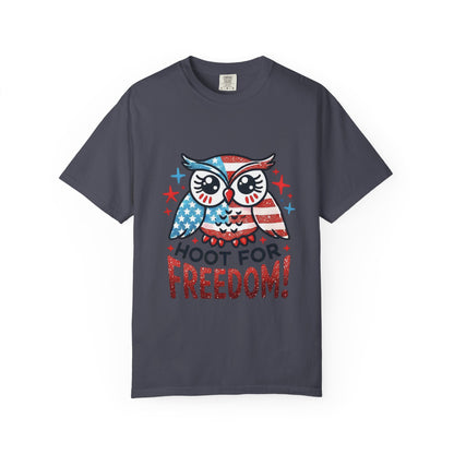 Patriotic 'Hoot for Freedom' Owl T-Shirt