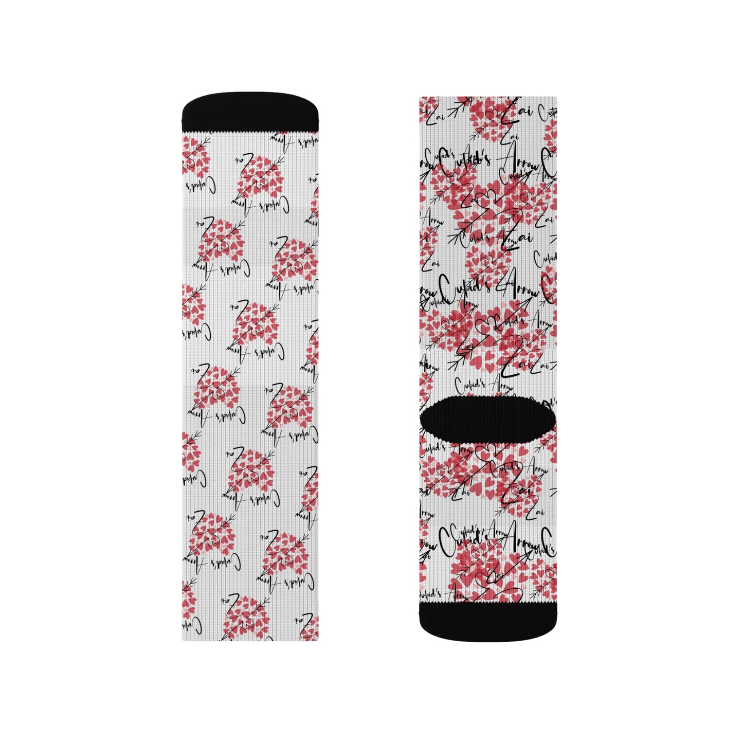 Cupid's Arrow Patterned Sublimation Socks